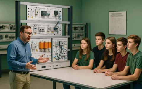 Laboratorio di Elettrotecnica – Trasformatori: monofase/trifase, collegamenti stella-triangolo, misure di qualità energia e rendimento
