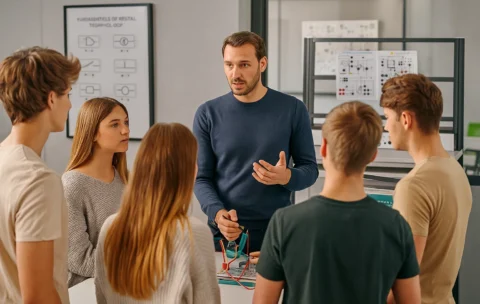 Laboratorio Automazione – Circuiti a Contattori 24V DC: avviamento, inversione e stella-triangolo