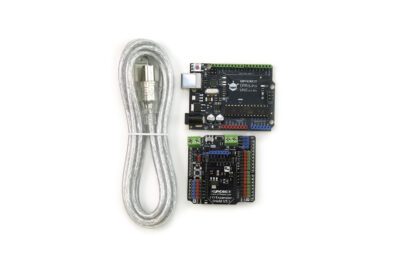DFRduino UNO R3 con schermo di espansione IO e cavo – DFR0216-2