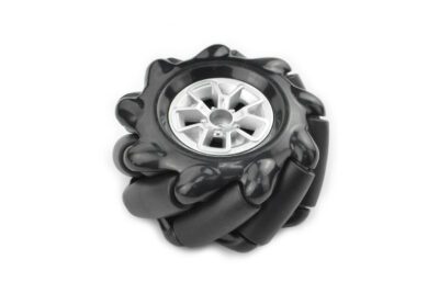 Ruota Mecanum nera con accoppiamento albero motore – FIT0765