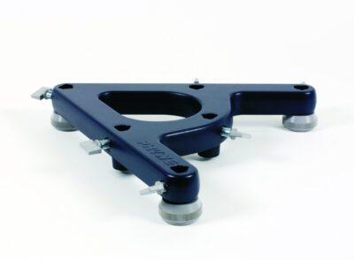 Base treppiede, triangolare, per 6 canne