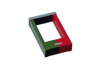 Magnete a U, a forma di U, lunghezza del ramo 130 mm, poli colorati