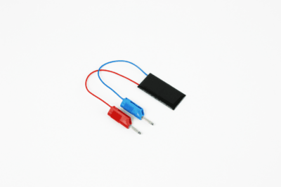 Cella solare 3,3 x 6,5 cm, con connettori, 0,5 V, 330 mA