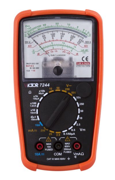 Multimetro analogico, 500 V CA/CC, 10 A CA, 20 MΩ