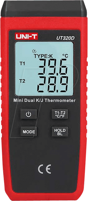 Termometro digitale, -50…+1300°C, per sensore tipo K e J
