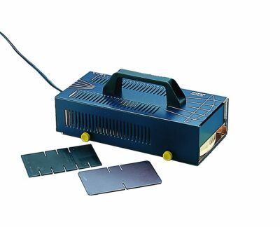 Lampada alogena per esperimenti, 12V/50W, con base magnetica