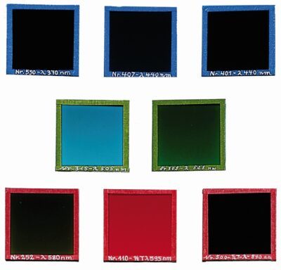 Filtro colorato, rosso chiaro, >600 nm, 93% a 595 nm
