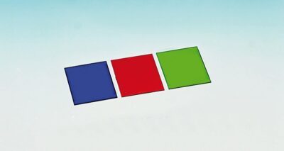 Set filtri colorati, additivo (rosso, blu, verde)
