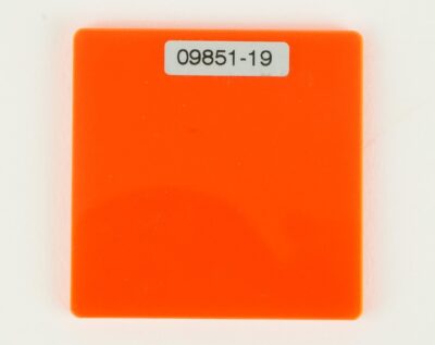 Placca, fluorescente, rossa