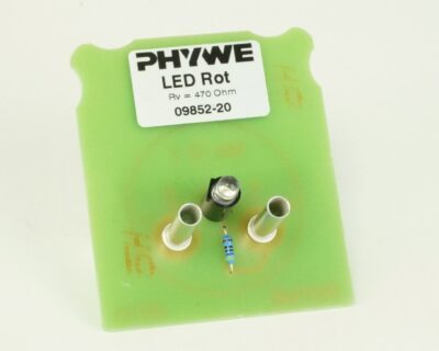 LED – rosso, con resistenza in serie e connettori da 4 mm
