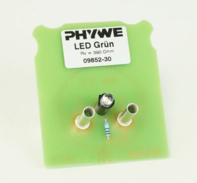 LED – verde, con resistenza in serie e connettori da 4 mm
