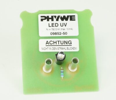 LED – UV, con resistenza in serie e spinotti da 4 mm