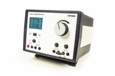 PHYWE Trasformatore variabile con display digitale DC: 0…20 V, 12 A / AC: 0…25 V, 12 A