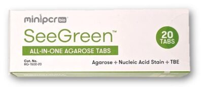 SeeGreen™ Agarose Tabs™, compresse di agarosio 3 in 1, per 40 gel