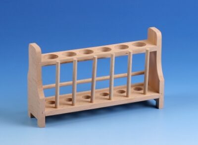 Portaprovette f. 6 tubi, legno