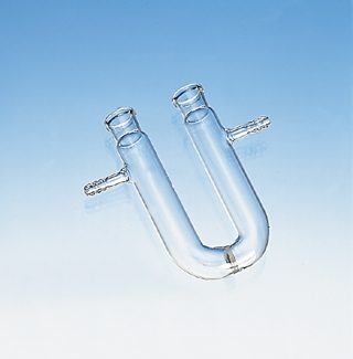 Tubo a U, vetro, con fritta