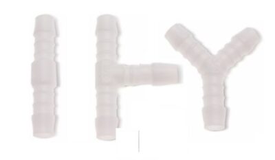 Set di connettori per tubi flessibili, T-/Y-/dritti, D = 8 mm
