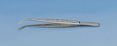 Pinzetta curva a punta 100 mm