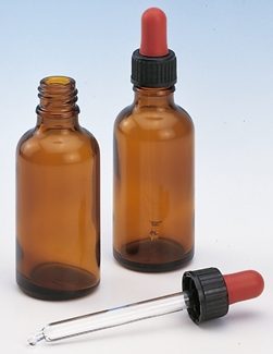 Flacone pipetta,50 ml,ambra,vite