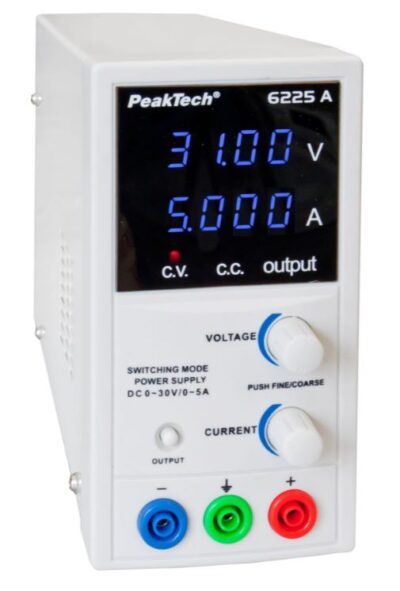 Alimentatore switching da laboratorio DC 1 – 30 V/0 – 5 A