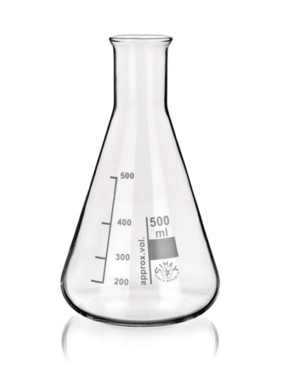 Beute Erlenmeyer, Boro, collo stretto, varie misure