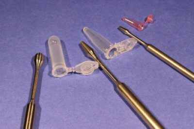 Micropistola in acciaio inox per provette da 1,5 ml