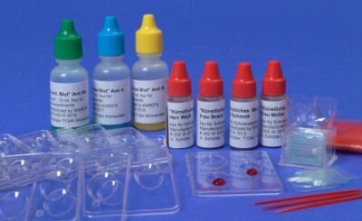 Sangue artificiale: kit per esperimenti con fattore Rhesus
