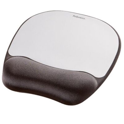 9175801 Tappetino mouse con poggiapolsi in Memory Foam – Argento