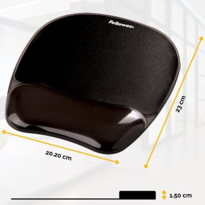 Mousepad poggiapolsi Crystal™ Gel Nero