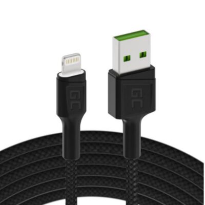 Green Cell GC Ray USB – Cavo Lightning 200cm per iPhone, iPad, iPod, LED bianco, ricarica rapida