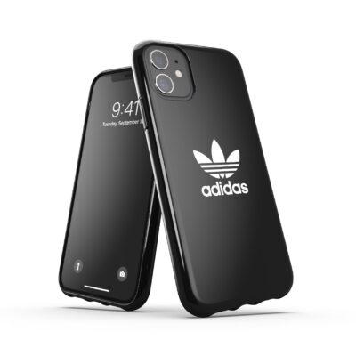 ADIDAS ORIGINALS – Cover in TPU flessibile con bordi rialzati colore nero compatibile con Apple iPhone 12 Pro Max