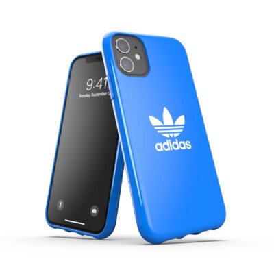 ADIDAS ORIGINALS – Cover in TPU flessibile con bordi rialzati colore azzurro compatibile con Apple iPhone 13 Pro/ iPhone 13