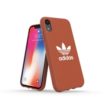 ADIDAS ORIGINALS – Cover ADICOLOR in TPU+Poliuretano colore mattone con bordi rialzati compatibile con Apple iPhone Xs Max
