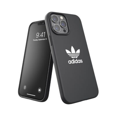 ADIDAS ORIGINALS – Cover in silicone con bordi rialzati colore nero compatibile con Apple iPhone 13 Pro Max