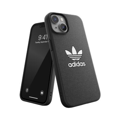 ADIDAS ORIGINALS – Cover ADICOLOR in TPU flessibile e bordi rialzati colore nero compatibile con Apple iPhone 14