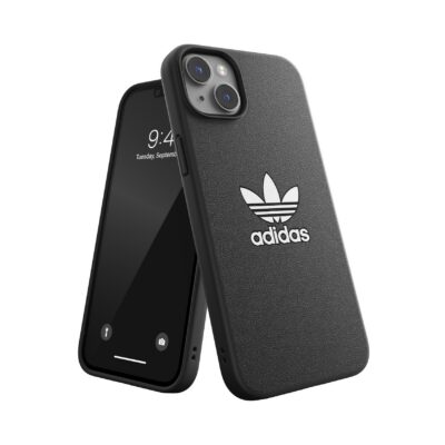 ADIDAS ORIGINALS – Cover ADICOLOR in TPU flessibile e bordi rialzati colore nero compatibile con Apple iPhone 14 Plus