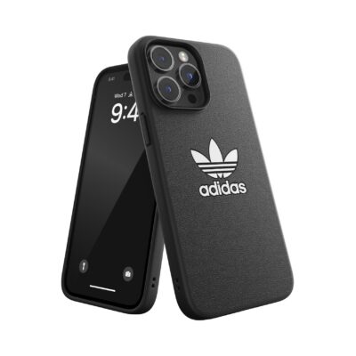 ADIDAS ORIGINALS – Cover ADICOLOR in TPU flessibile e bordi rialzati colore nero compatibile con Apple iPhone 14 Pro Max