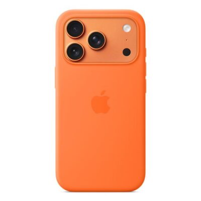 Custodia MagSafe in silicone per iPhone 17 Pro – Arancione