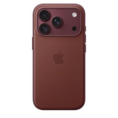Custodia MagSafe in tessuto TechWoven per iPhone 18 Pro – Borgogna