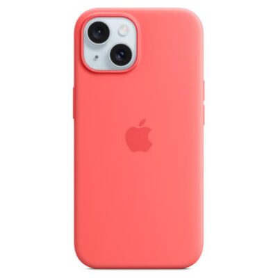 Custodia MagSafe in silicone per iPhone 15 Plus – Guava