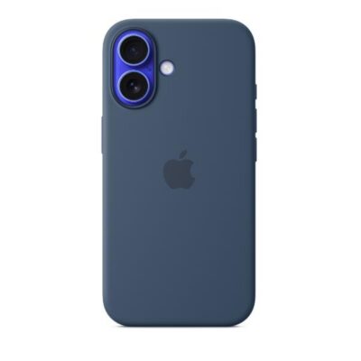 Custodia MagSafe in silicone per iPhone 16 Plus – Denim