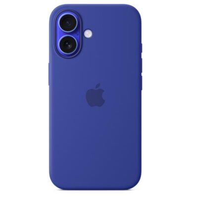 Custodia MagSafe in silicone per iPhone 16 Plus – Blu oltremare