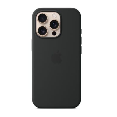 Custodia MagSafe in silicone per iPhone 16 Pro Max – Nero