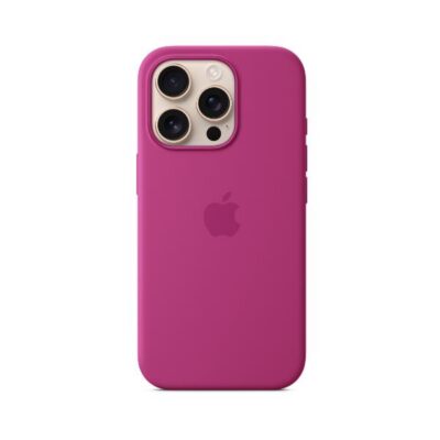 Custodia MagSafe in silicone per iPhone 16 Pro – Fucsia