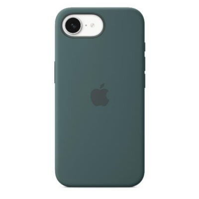 Custodia in silicone per iPhone 16e – Verde lago