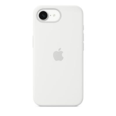 Custodia in silicone per iPhone 16e – Bianco