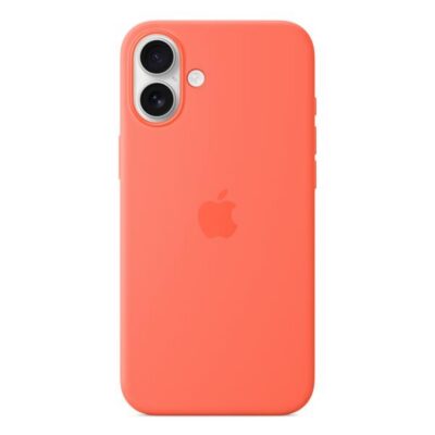 Custodia MagSafe in silicone per iPhone 16 Plus – Mandarancio