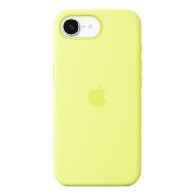 Custodia in silicone per iPhone 16e – Giallo neon
