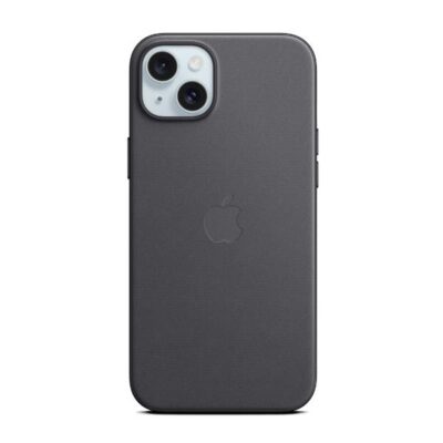 Custodia MagSafe in tessuto FineWoven per iPhone 15 Plus – Nero