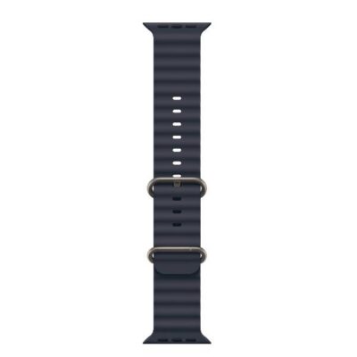 Cinturino Ocean blu navy (49 mm) – Titanio naturale